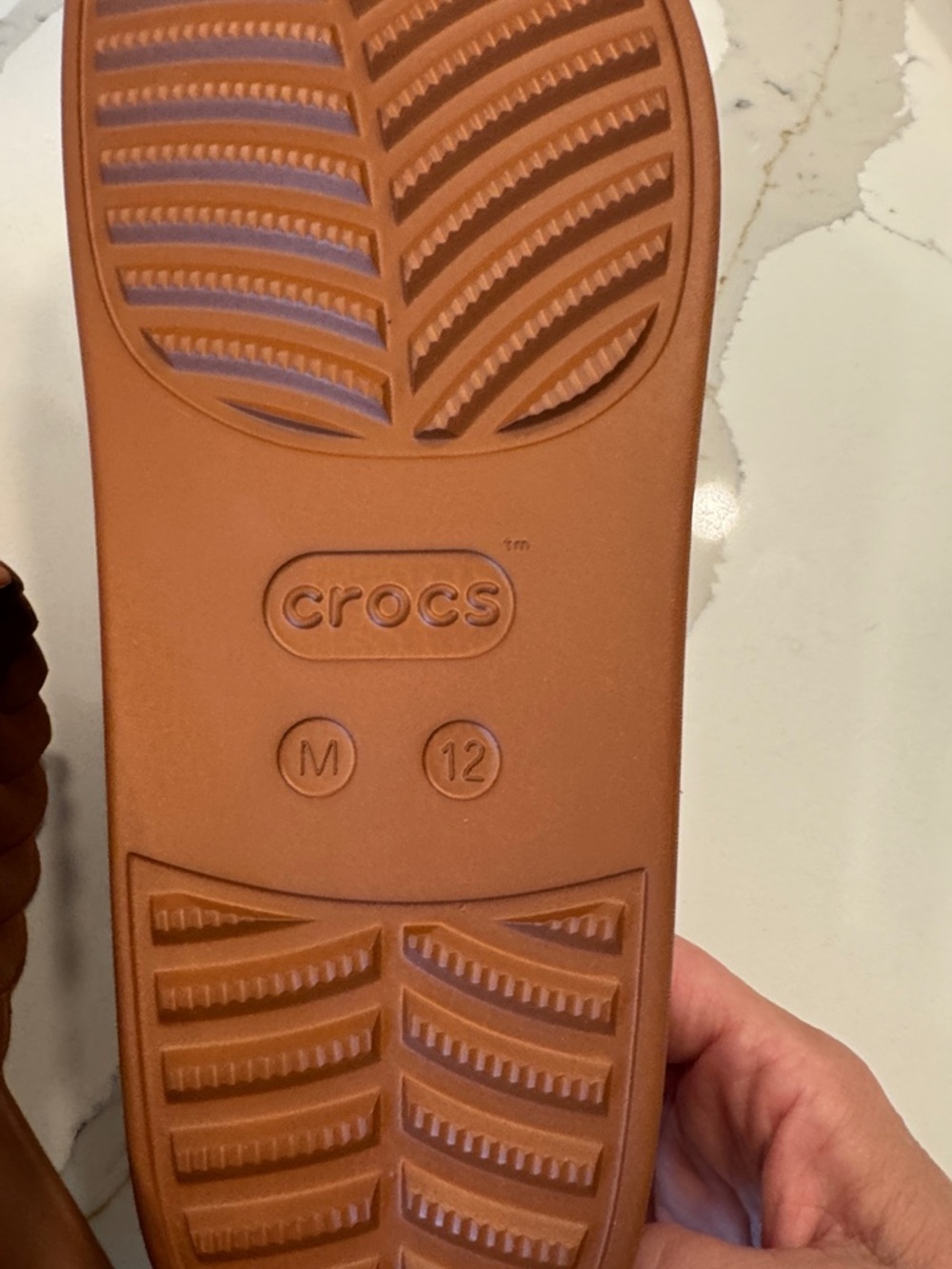 Crocs Men's Woven Slip-On Mule - Brown 12 - Picture 3 of 5